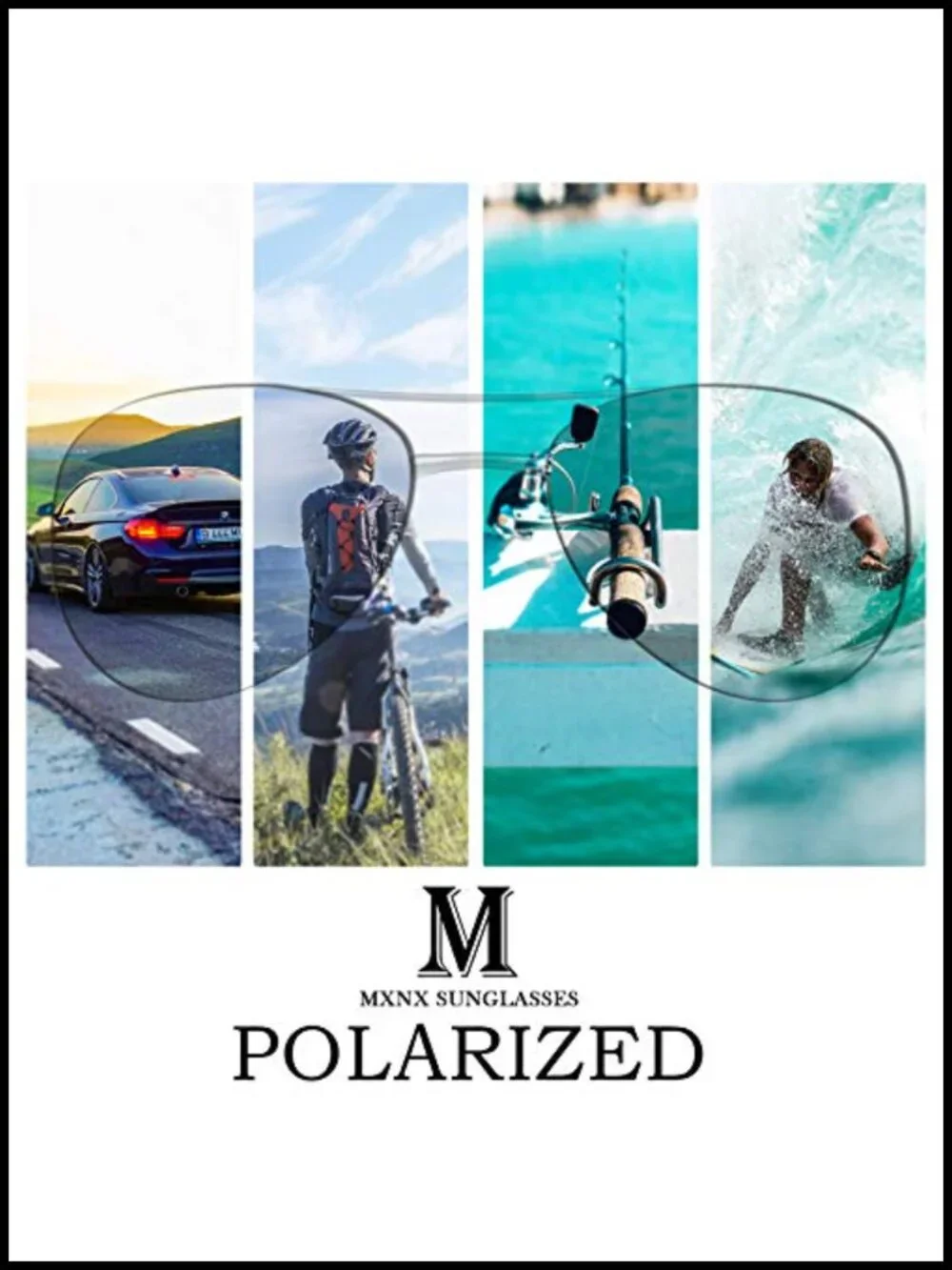 Polarized Aviator Sunglasses UV400 Protection Alloy Frame Lightweight Driving
